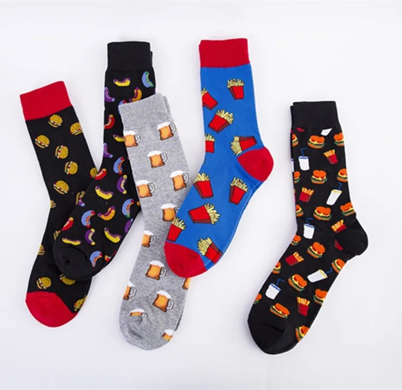 Beer and Fastfood socks