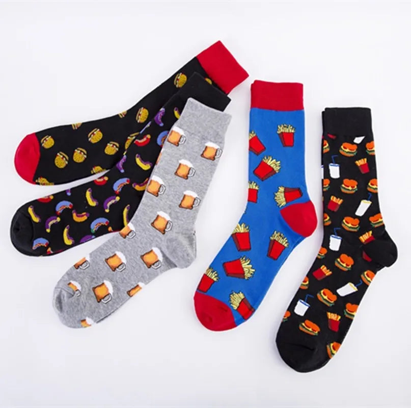 Beer and Fastfood socks