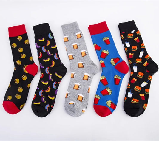 Beer and Fastfood socks